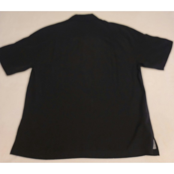 NWT Jamaica Jaxx Men's L/G Black Floral Hawaiian 100% Silk Button-Up Shirt - Picture 3 of 13